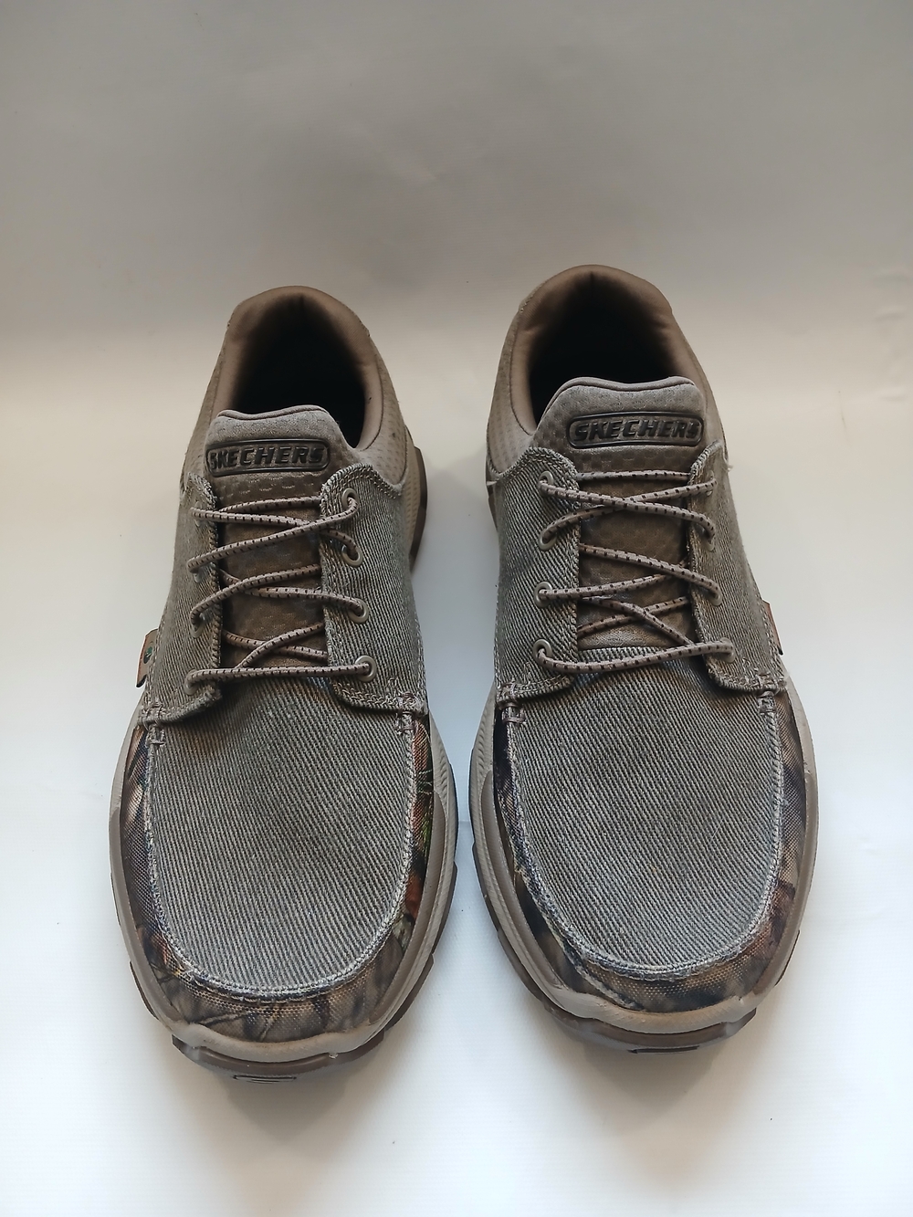Skechers Men's Olive Brown Lace-Up Casual Sneaker - Picture 3 of 16